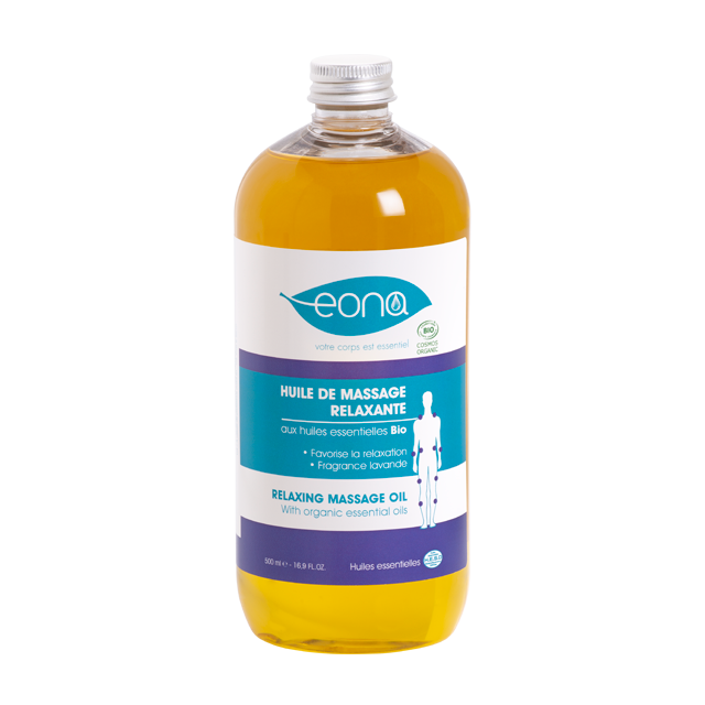 Huile de massage relaxante bio Eona 500 ml