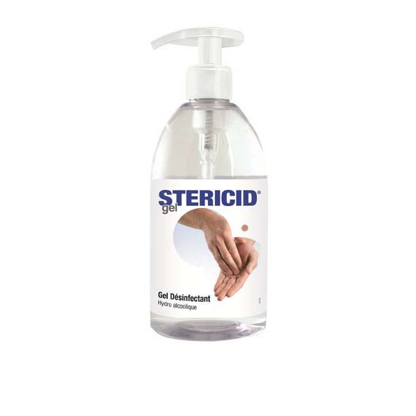 Gel hydroalccolique désinfectant Stericid - flacon pompe de 500 ml