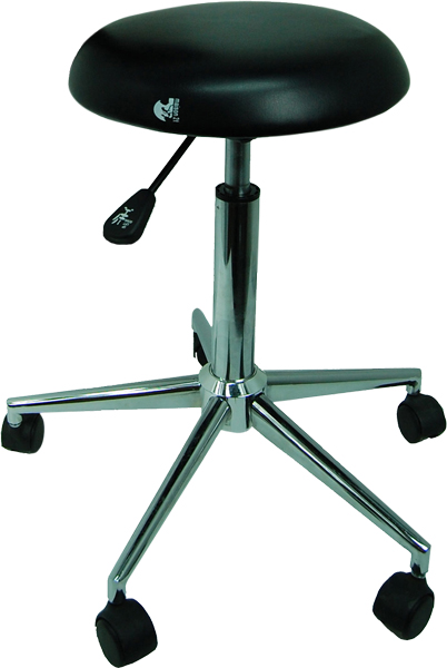 Tabouret Eco one sur roulettes piètement Métal, couleur noir