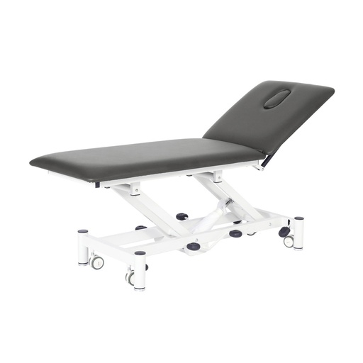 [TEARDP25002] Table hydraulique 2 plans Polaris dossier proclive déclive châssis blanc sellerie Dark Grey